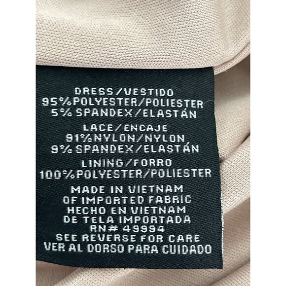 R&M Richards Capelet Poncho Metallic Dress Champagne Size 8 NWT $160 Wedding - Picture 9 of 11